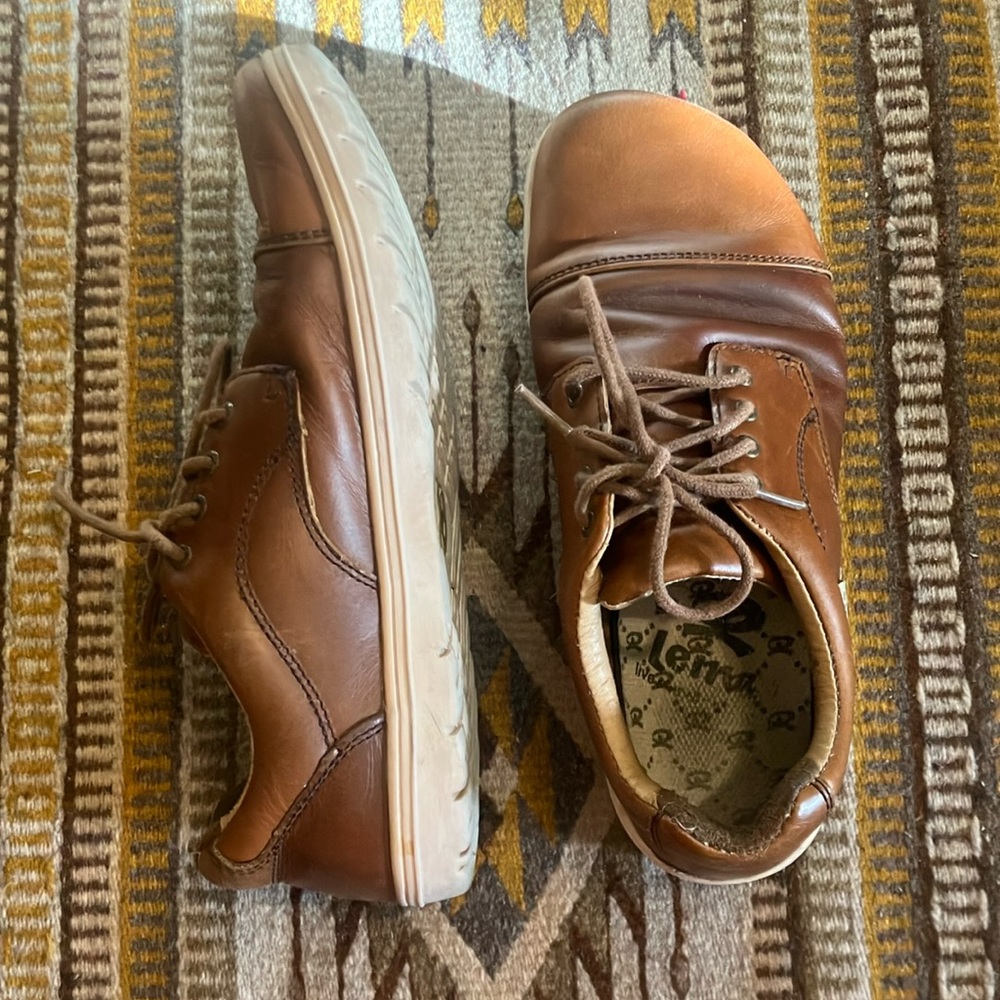 Lems Nine2Five Mens Brown Leather Shoes 40 EU 7.5 US